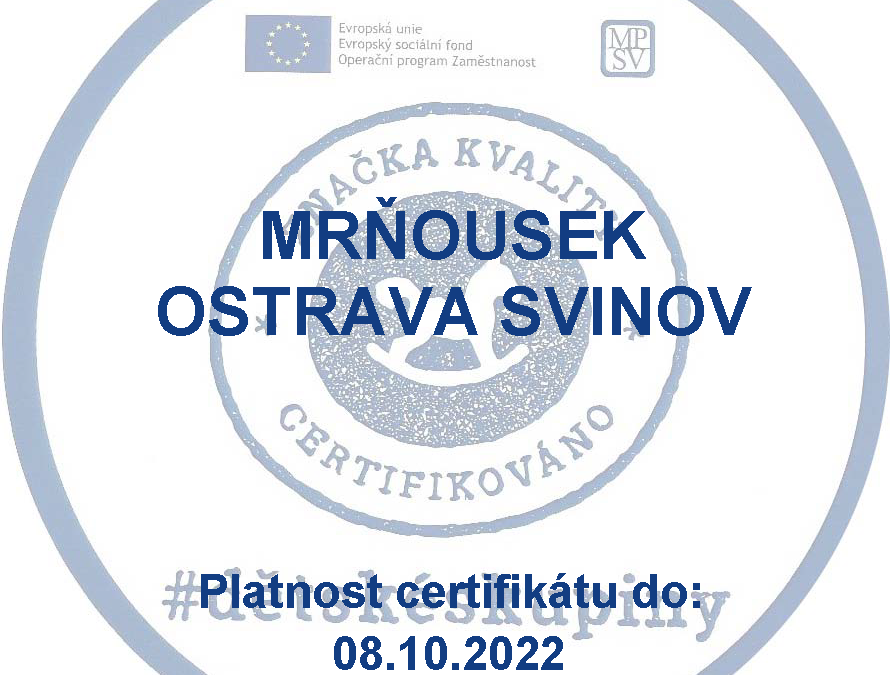 Získali jsme pro naše jesličky značku kvality